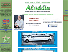 Tablet Screenshot of aladdinlimousines.net